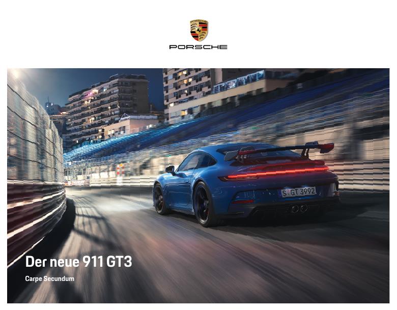Рекламный буклет Porsche 992 GT3 D